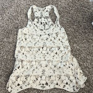 Kirra crochet tank top. 26” long